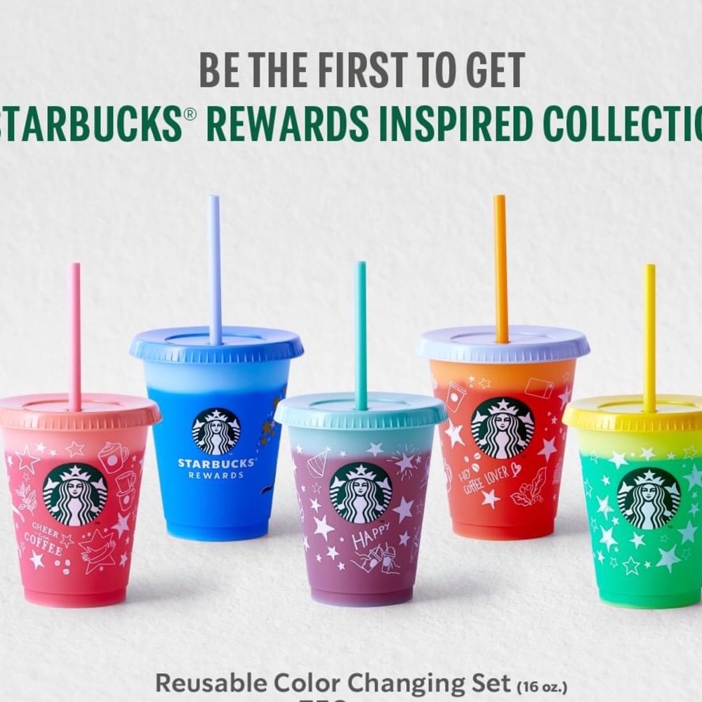 Starbucks COLOR CHANGING Reusable Grande 16 oz - Picture 1 of 11